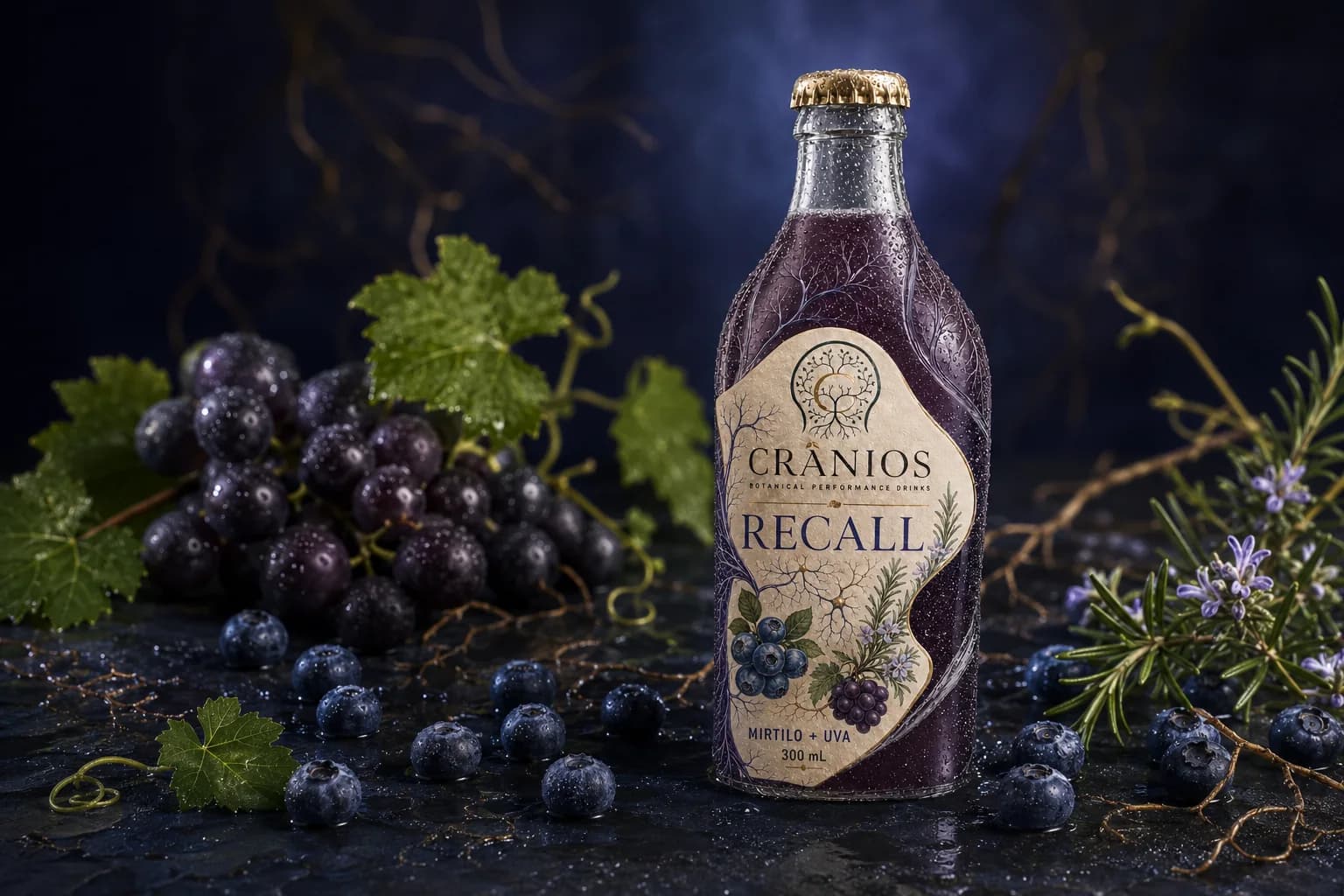 Mirtilo + Uva e garrafa RECALL